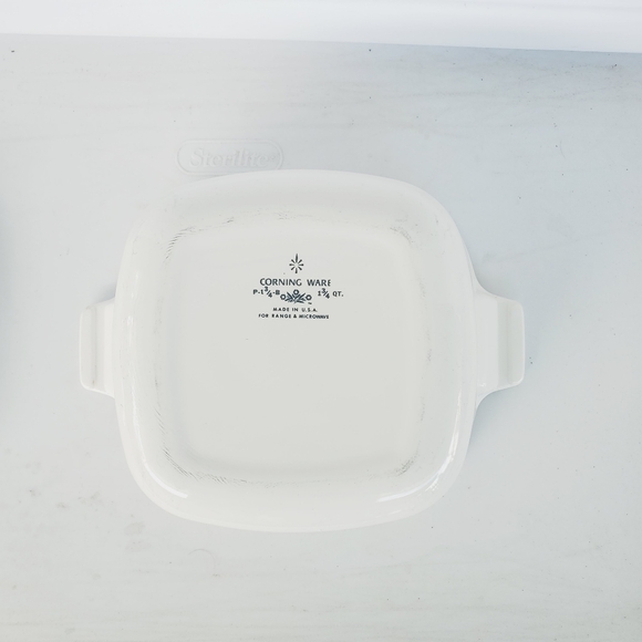 1960 Vintage Blue Cornflower Corning Ware Pyroceram 1 3/4 Qt Casserole Dish USA - Picture 5 of 7